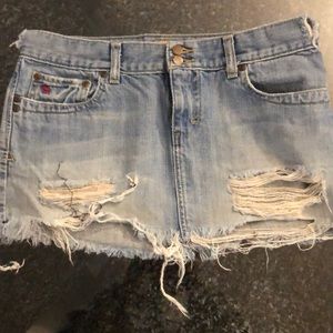 Distressed Jean Skirt